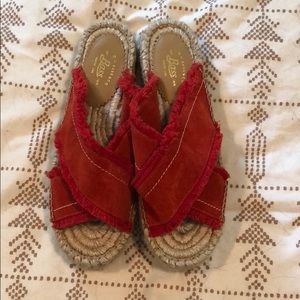 Bass Espadrille Slide Platform Sandals